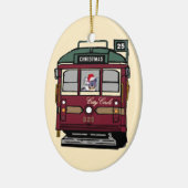 クリスマスの市街電車のオーナメント セラミックオーナメント (左)