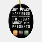 クリスマスの市街電車のオーナメント セラミックオーナメント (裏面)