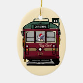 クリスマスの市街電車のオーナメント セラミックオーナメント (正面)