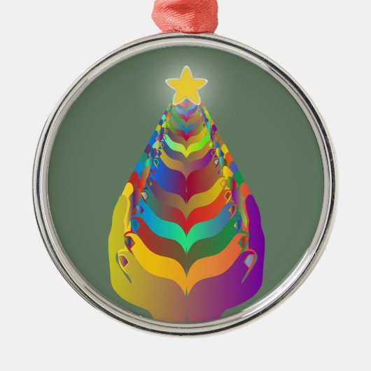 クリスマスの希望と団結 メタルオーナメント (正面)