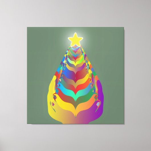クリスマスの希望と絆 キャンバスプリント (正面)