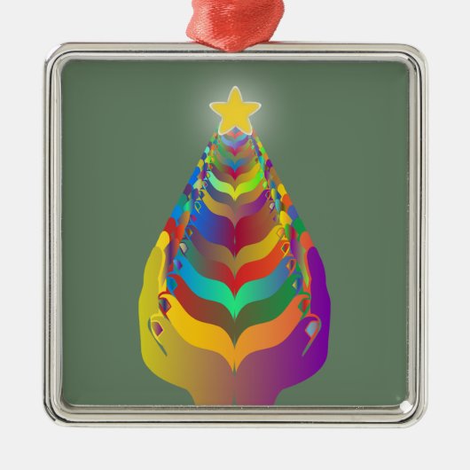 クリスマスの希望と絆 メタルオーナメント (正面)