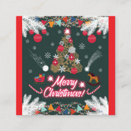クリスマスの常緑の喜び エンクロージャーカード