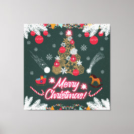 クリスマスの常緑の喜び キャンバスプリント