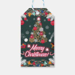 クリスマスの常緑の喜び ギフトタグ