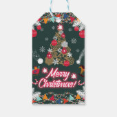 クリスマスの常緑の喜び ギフトタグ (裏面)