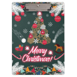 クリスマスの常緑の喜び クリップボード