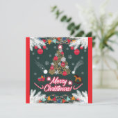 クリスマスの常緑の喜び シーズンカード (スタンド正面)