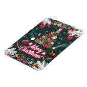 クリスマスの常緑の喜び マグネット (左側)