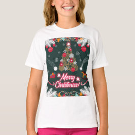 クリスマスの常緑の喜び Tシャツ