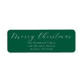 クリスマスの常緑戻り先ラベル ラベル (正面)
