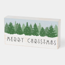クリスマスの常緑樹サイン