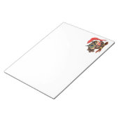 クリスマスの帽子とプレゼントに可愛いベビーフクロウ ノートパッド (アングル)