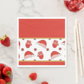 クリスマスの帽子とミトン スタンダードランチョンナプキン (インサイチュ)