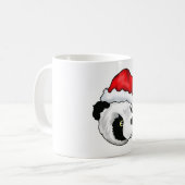 クリスマスの帽子の間抜けなくま コーヒーマグカップ (正面左)
