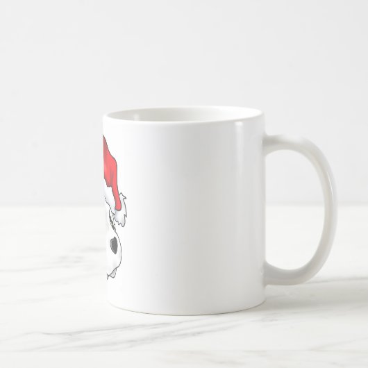クリスマスの帽子の間抜けなくま コーヒーマグカップ (右)