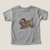 クリスマスの帽子をかぶったキャラクターの犬 (デザイン裏面)