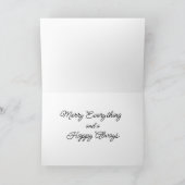 クリスマスの帽子をかぶった森の狐のクリスマスカード シーズンカード (内部)
