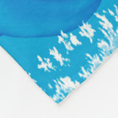 クリスマスの帽子を持つおもしろいなクリスマスのろば フリースブランケット (角)