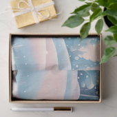 クリスマスの帽子を持つかわいいファンタジーの鳥 薄葉紙 (ギフト)