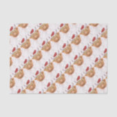 クリスマスの帽子を持つクリスマスの鳴き声の高地牛 薄葉紙 (正面)