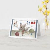 クリスマスの帽子 カード (黄色い花)