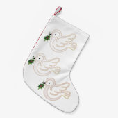 クリスマスの平和が訪れる スモールクリスマスストッキング (正面 (吊り時))