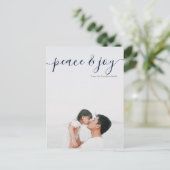 クリスマスの平和とタイポグラフィ（ポストカードバック） ポストカード (スタンド正面)