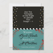 クリスマスの平和と喜びを願う良き友達 –  シーズンカード (正面)