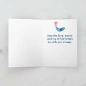 クリスマスの平和と愛と喜び。ヴィンテージ天使。 シーズンカード (内部)