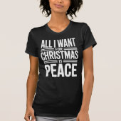 クリスマスの平和の引用 Tシャツ (正面)
