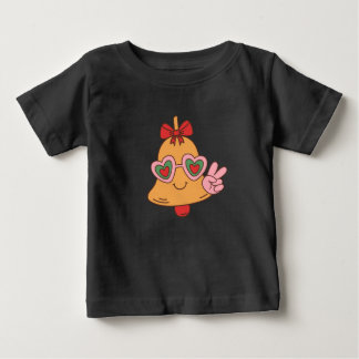 クリスマスの平和の鐘 ベビーTシャツ