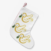 クリスマスの平和の鳩 スモールクリスマスストッキング (正面 (吊り時))