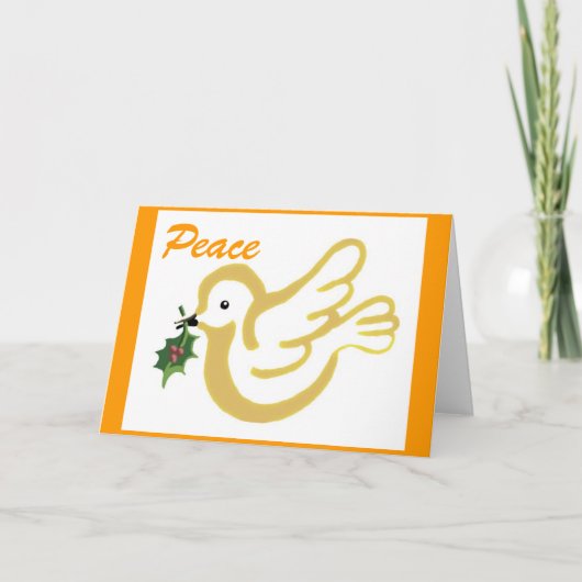 クリスマスの平和は黄金を持っている シーズンカード (正面)