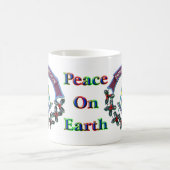 クリスマスの平和フリーメーソンのマグかステイン コーヒーマグカップ (中央)