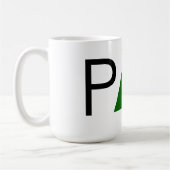 クリスマスの平和 – グリーンツリーマグカップ コーヒーマグカップ (左)