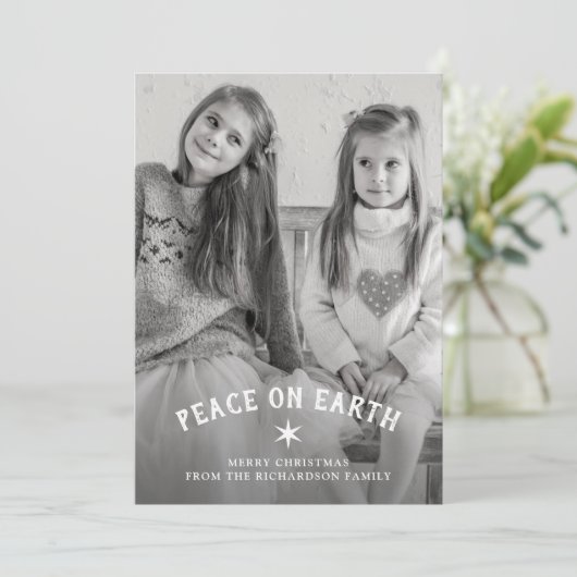 クリスマスの平和 | 星と写真 シーズンカード (スタンド正面)
