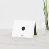 クリスマスの平穏 - 雪の松の木の枝 カード (裏面)