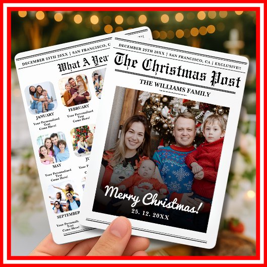クリスマスの年の総まとめ新聞 シーズンカード