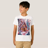 クリスマスの幸せな冬 Tシャツ (正面フル)
