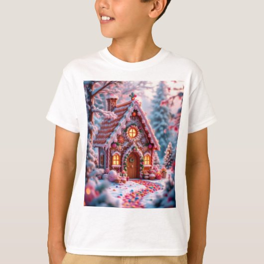 クリスマスの幸せな冬 Tシャツ (正面)