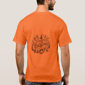 クリスマスの幸せな日 Tシャツ (裏面)