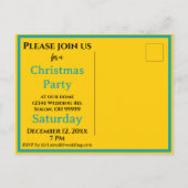 クリスマスの幸せクランプスいけなの子供たちに注意 インビテーションポストカード (裏面)