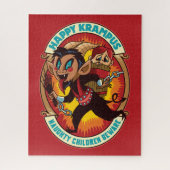 クリスマスの幸せクランプスいけなの子供たちに注意 ジグソーパズル (縦)