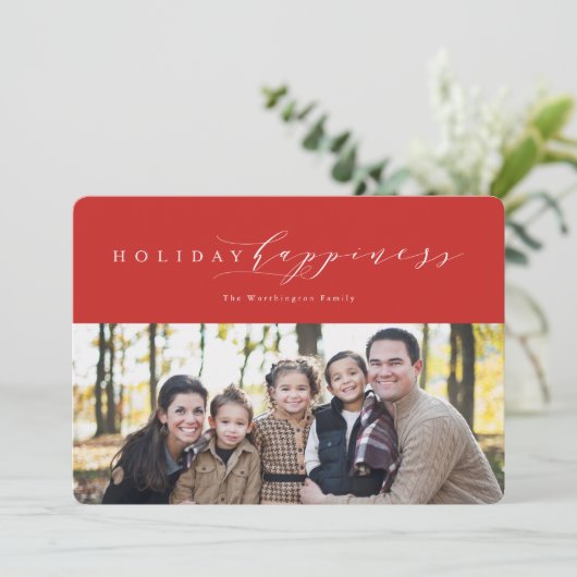 クリスマスの幸せクリスマスフォトカード シーズンカード (スタンド正面)