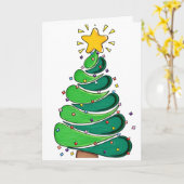 クリスマスの幻想 カード (黄色い花)