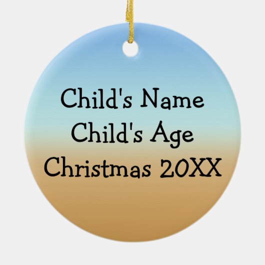 クリスマスの幼児の女の子の円形のオーナメント セラミックオーナメント (裏面)