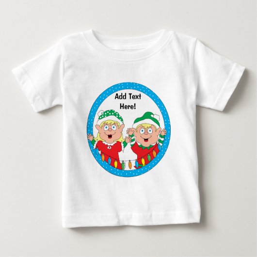 クリスマスの幼児Tシャツのパーソナライズ ベビーTシャツ (正面)