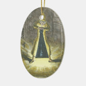 クリスマスの幽霊をストップ試みるScrooge セラミックオーナメント (左)