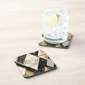 クリスマスの幾何学模様のコースター コースター (右側)